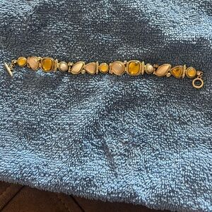 Chic Yellow and White Gemstone Bracelet